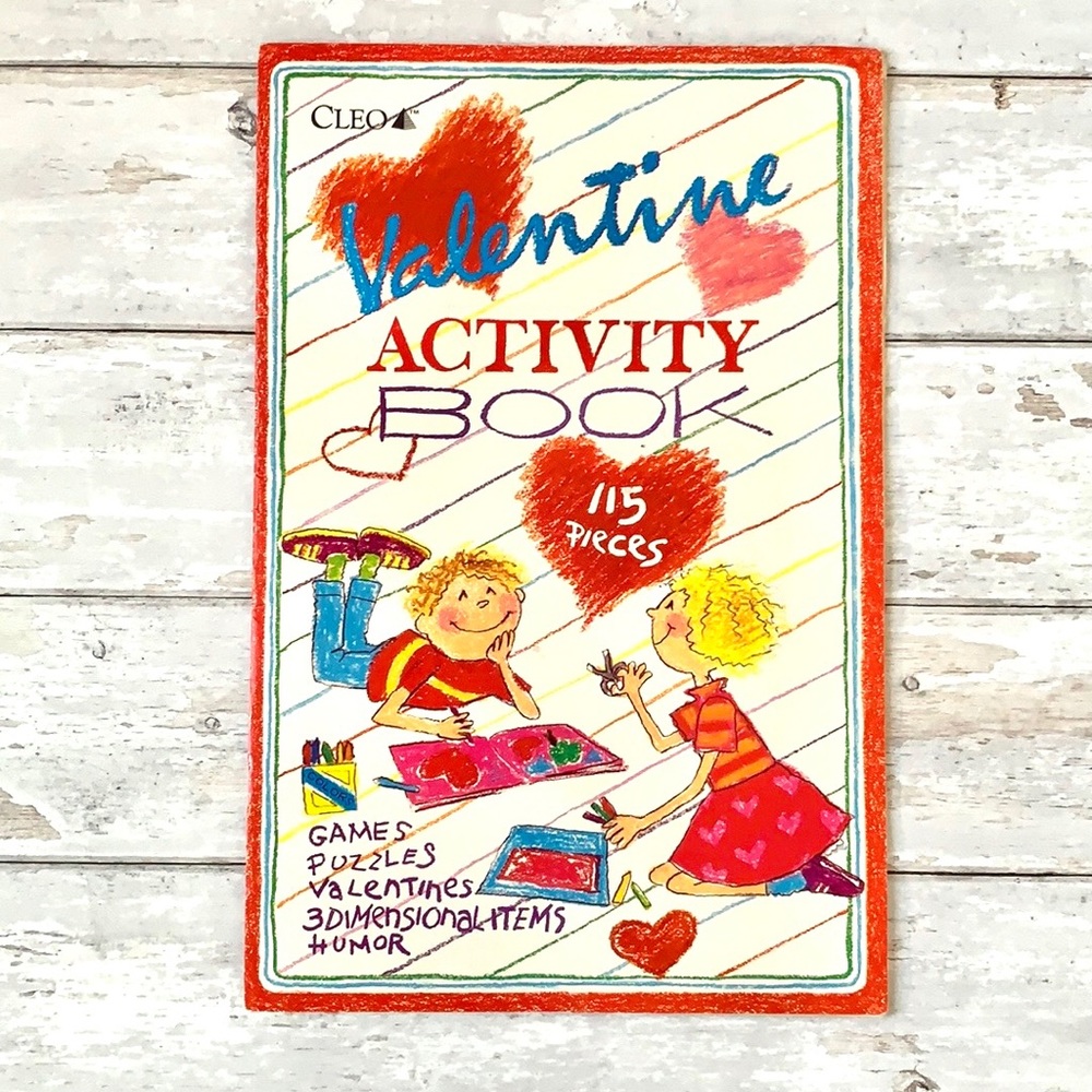 Valentine’s Day Jumbo Giant Activity Book 115 Pieces Games Puzzles Activity Book